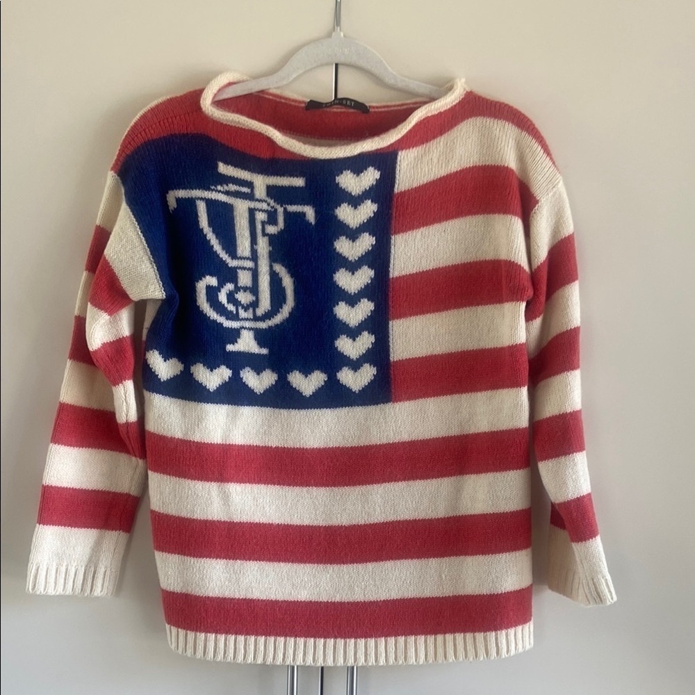 Twin-Set Milano Nautical Wool Alpaca Blend Sweater